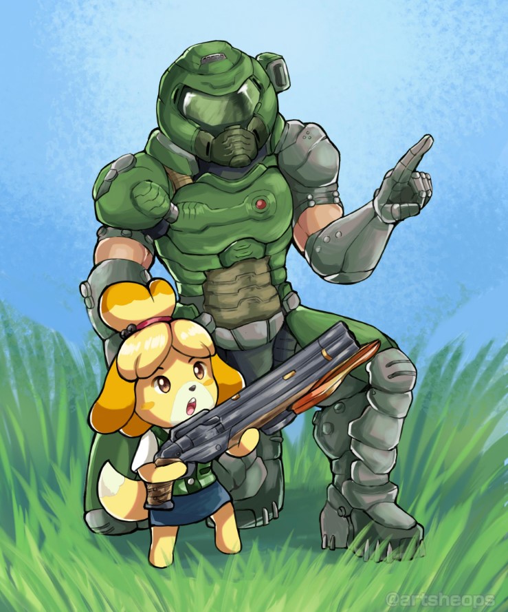 Милая парочка: фанаты создали кроссовер Doom и Animal Crossing — изображение 10