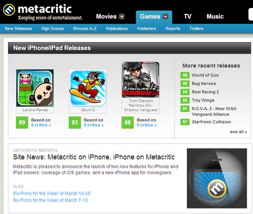 iOS и 3DS на Metacritic.com — фото 1