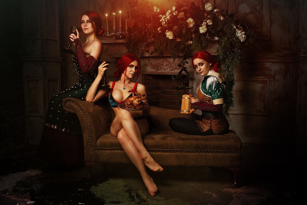 Галерея Сразу три чародейки Трисс в восхитительном косплее по The Witcher - 1 фото