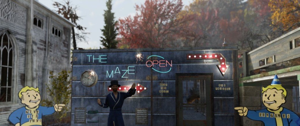 Игрок в Fallout 76 построил лабиринт и заманивает туда игроков. Что же внутри? — фото 1