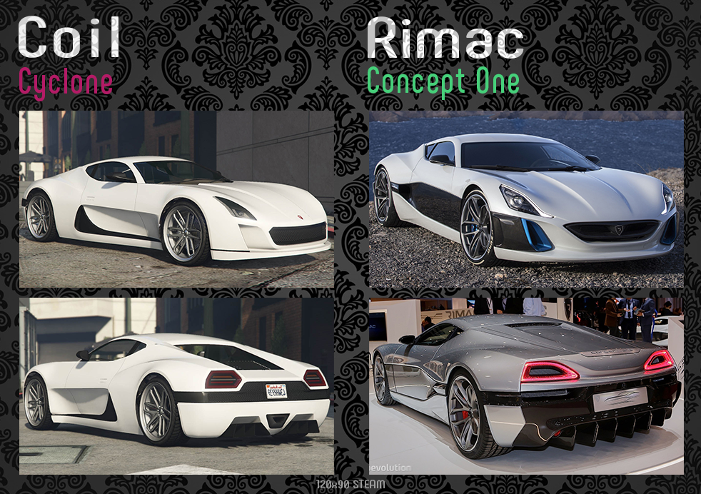 Что касается [Rimac Concept One](https://ru.motor1.com/news/262957/rimac-osnastil-c-two-derzhatelyami-shampanskogo-i-bokalov/), то для кого-то он известен как чуть не убивший Ричарда Хаммонда электромобиль, а для кого-то — как яркая машина из GTA.
