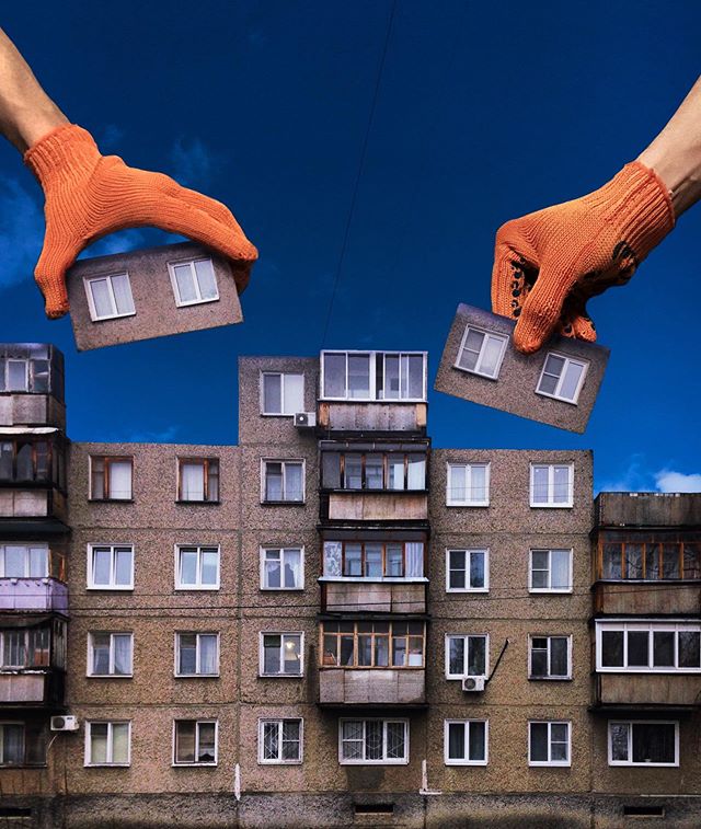 Панельные дома спальных микрорайонов стали героями необычных картин в Instagram — фото 17