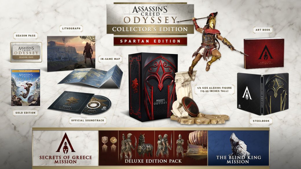 Галерея Что входит в состав коллекционных изданий Assassins Creed Odyssey - 1 фото