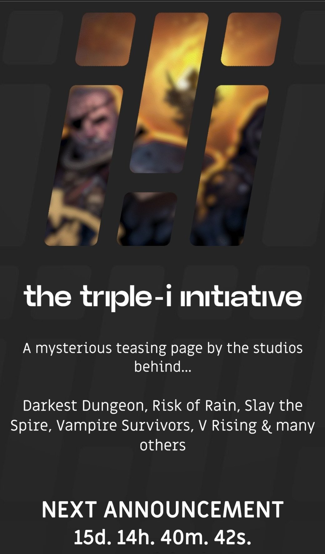 Авторы Risk of Rain и Darkest Dungeons готовят загадочную «Triple-i Initiative» — фото 1