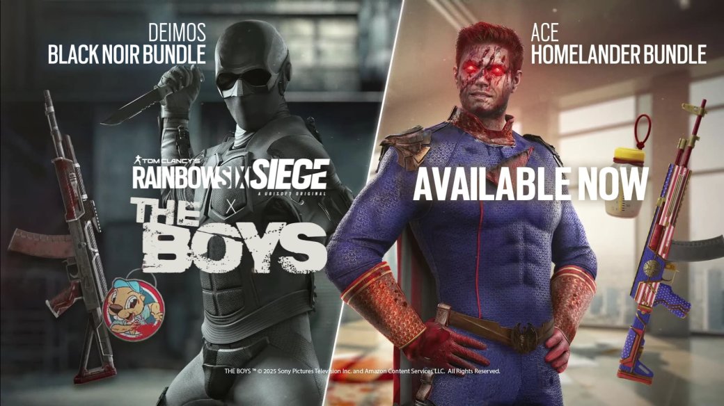 Игроки Rainbow Six Siege могут примерить образы Хоумлендера и Чёрного Нуара из «Пацанов» — фото 1