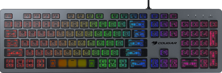 Cougar представила ножничную игровую клавиатуру Vantar AX с RGB и полупрозрачными колпачками — изображение 3