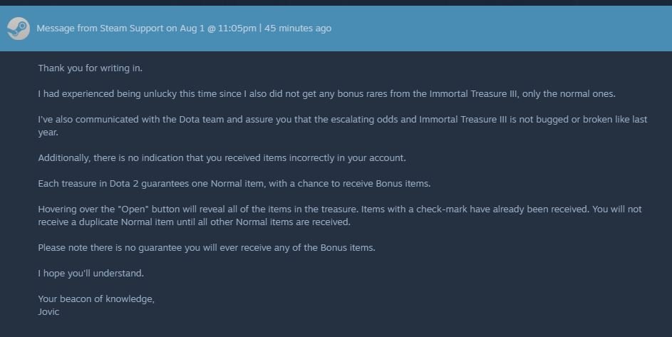 «Мы не даем никаких гарантий»: Valve отреагировала на претензии игроков к новому сундуку в Dota 2 — фото 2