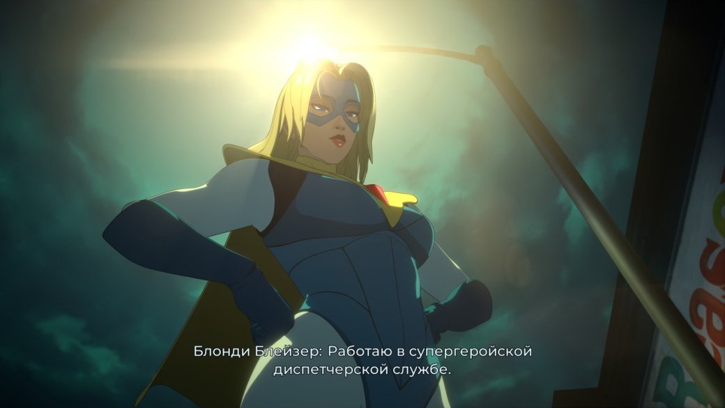 Знакомство с нашим работодателем происходит в высшей степени… по-супергеройски.

Скриншот из игры Dispatch // AdHoc Studio