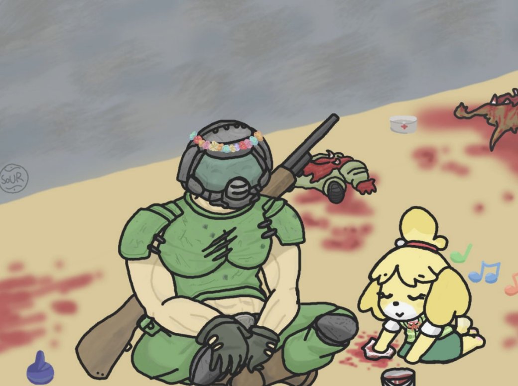 Милая парочка: фанаты создали кроссовер Doom и Animal Crossing — изображение 11