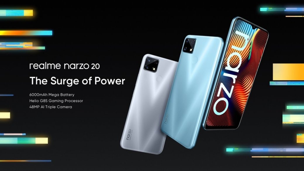 Realme представила линейку ультрабюджетных смартфонов Narzo 20A, 20 и 20 Pro — фото 2