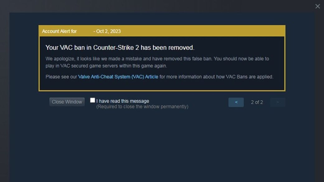 Valve начала отменять баны за игру в Counter-Strike 2 на Windows 7 — фото 1