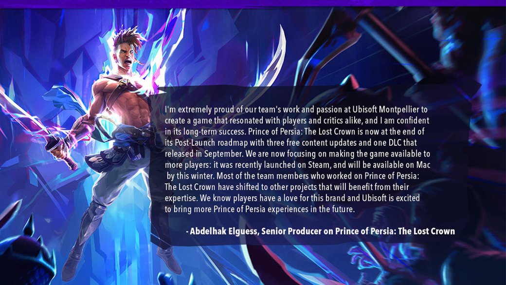 Авторы Prince of Persia: The Lost Crown попрощались с фанатами после роспуска команды — фото 1