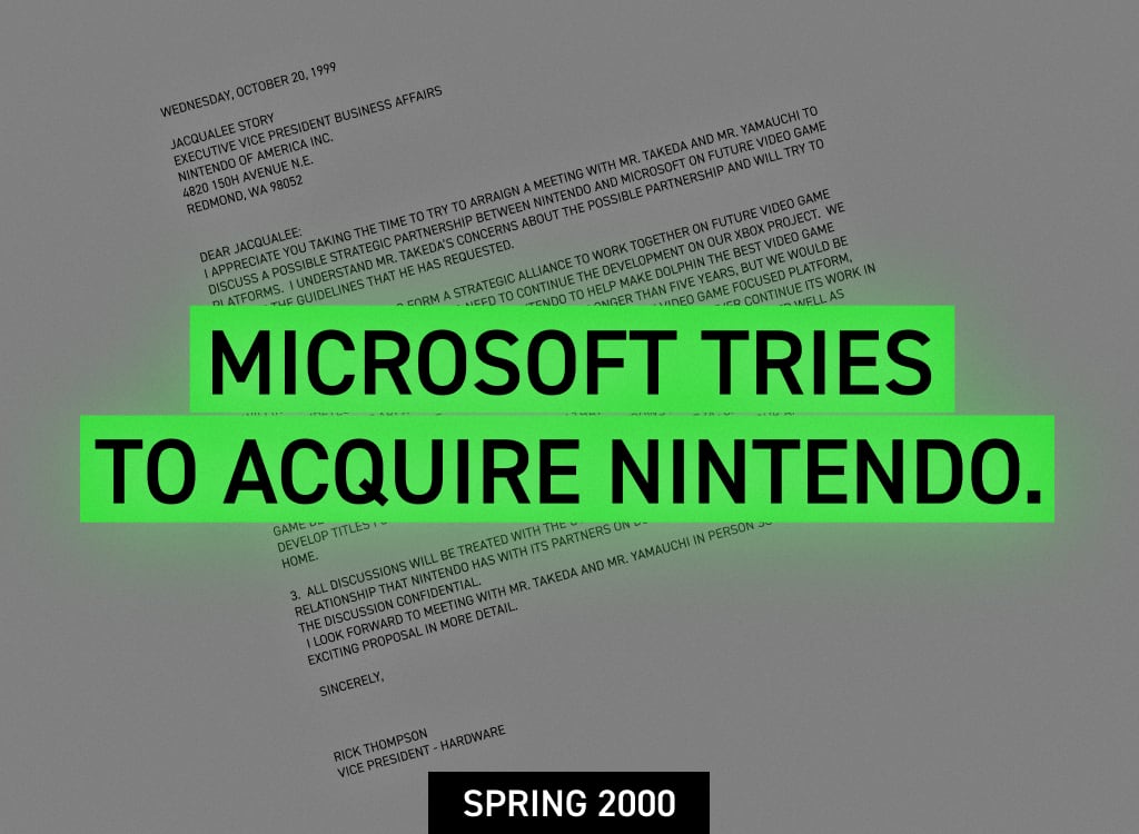 Microsoft опубликовала письмо из 1999 года о провальной попытке покупки Nintendo — фото 1