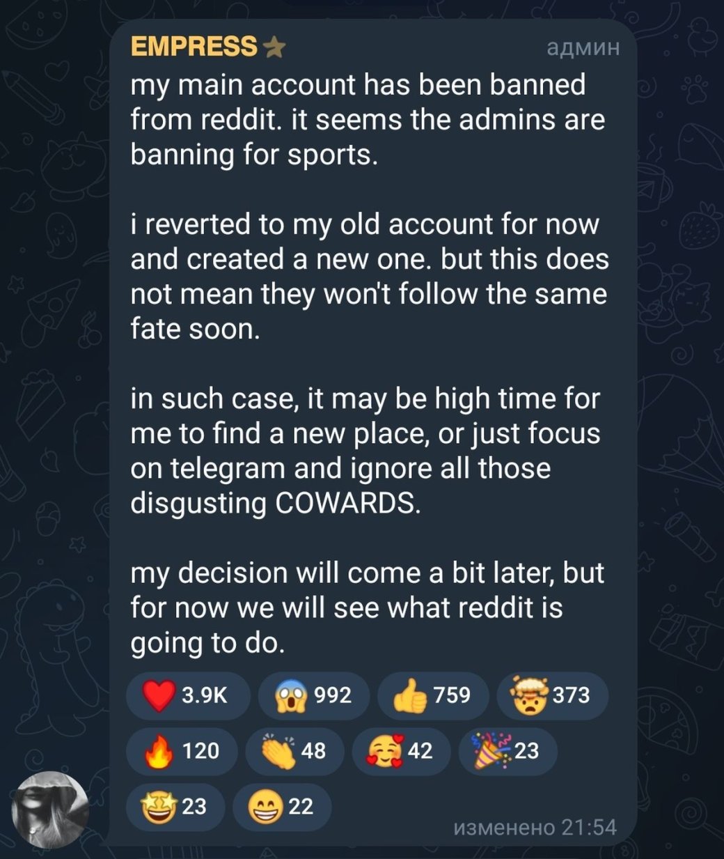 Пообещавшую взломать Hogwarts Legacy хакершу EMPRESS забанили на Reddit — фото 1