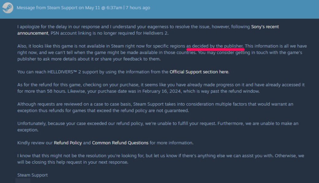 Helldivers 2 сняли с продажи в Steam по решению Sony — фото 1