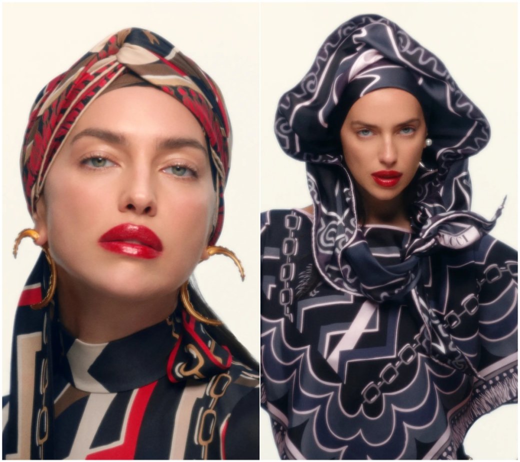 Ирина Шейк в праздничной кампании Pucci. Источник: Courtesy of Pucci.
