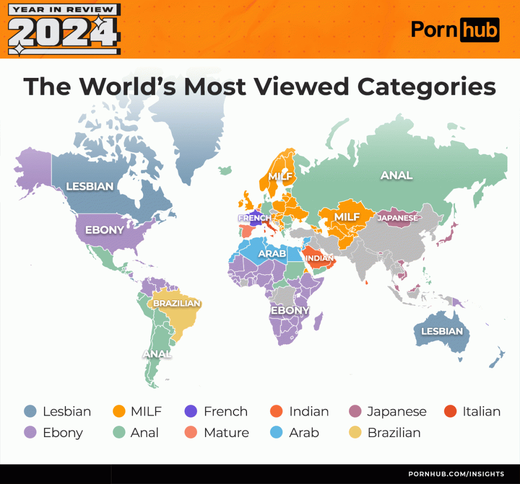 Pornhub представил статистику за 2024 год — фото 2