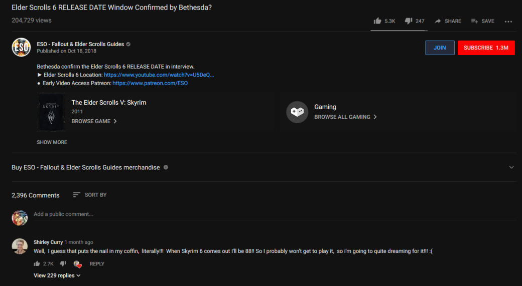 Поклонники The Elder Scrolls хотят, чтобы Bethesda увековечила в шестой части бабушку-ютубера — фото 2