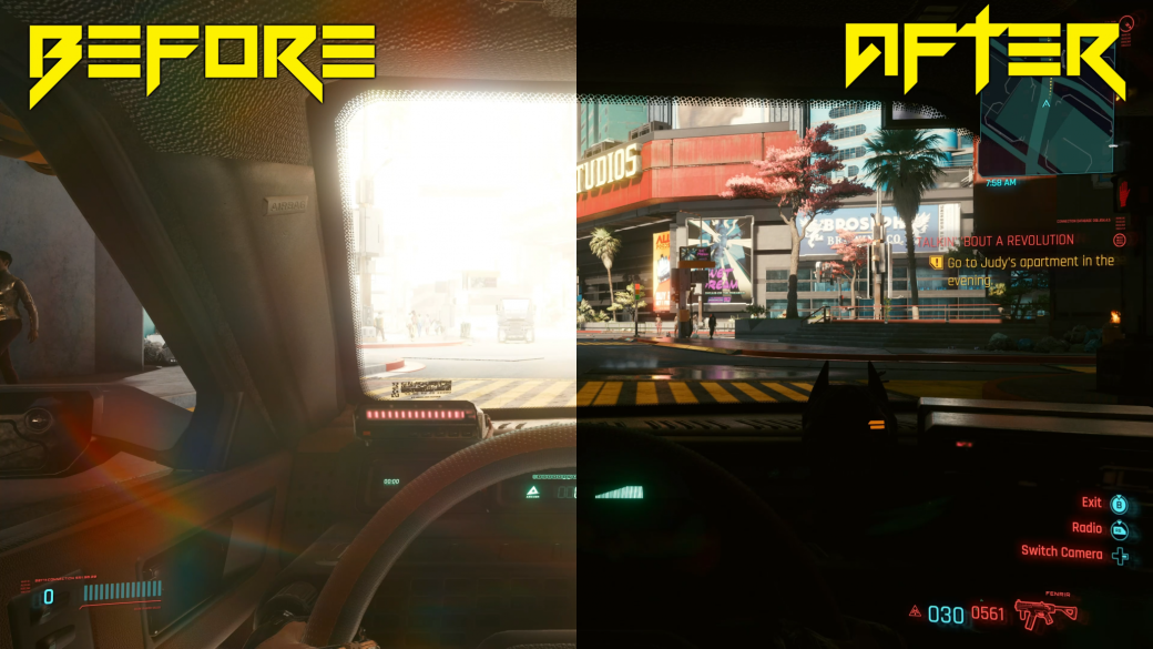 Для Cyberpunk 2077 вышел мод, улучшающий вождение от первого лица — фото 1