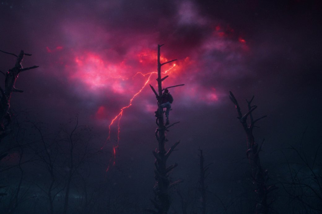 В флешбеке юного Уилла сыграл Люк Котокек, а VFX Lola заменила его лицо цифровой молодой версией Ноа Шнаппа — по той же технологии, что и омоложение Милли Бобби Браун в четвёртом сезоне
Источник: Netflix