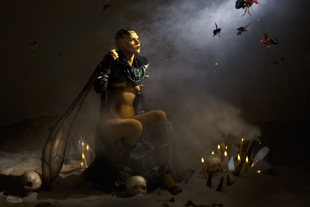 Модель перевоплотилась в опасную ДиʼВору из Mortal Kombat 11 — изображение 7
