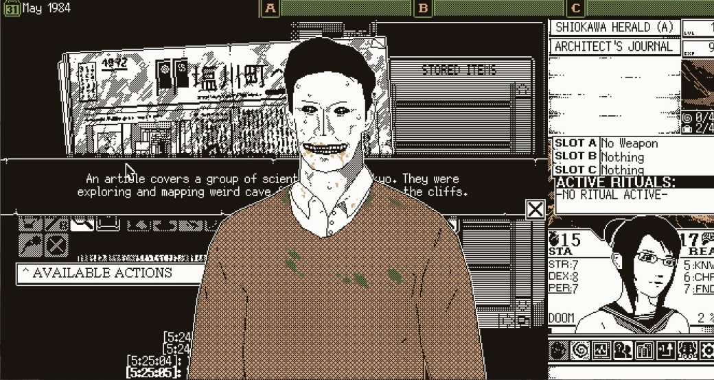 Галерея. 25 атмосферных скриншотов World of Horror, полных космического ужаса — фото 20