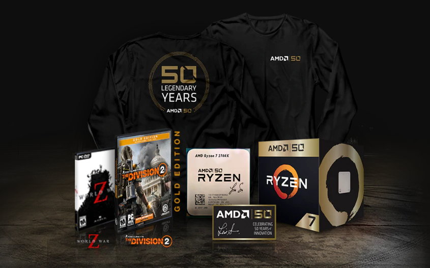 Галерея AMD 50 лет: компания выпустила юбилейные версии процессора Ryzen 7 2700X и видеокарты Radeon VII - 2 фото