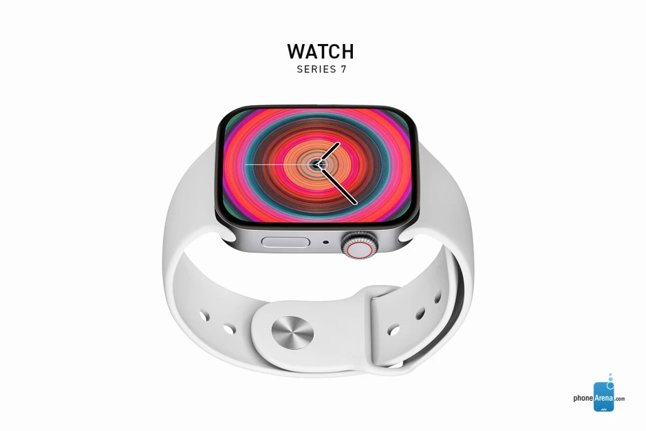 Галерея В Сети появились детальные рендеры Apple Watch Series 7 в двух цветах - 4 фото