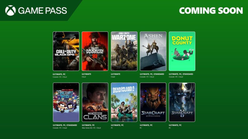 Серия StarCraft и ещё 8 игр появятся в Game Pass с середины октября и в начале ноября — фото 1