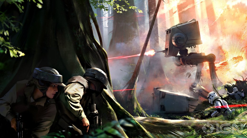 Планету Эндор запечатлели на новом арте Star Wars Battlefront — фото 1