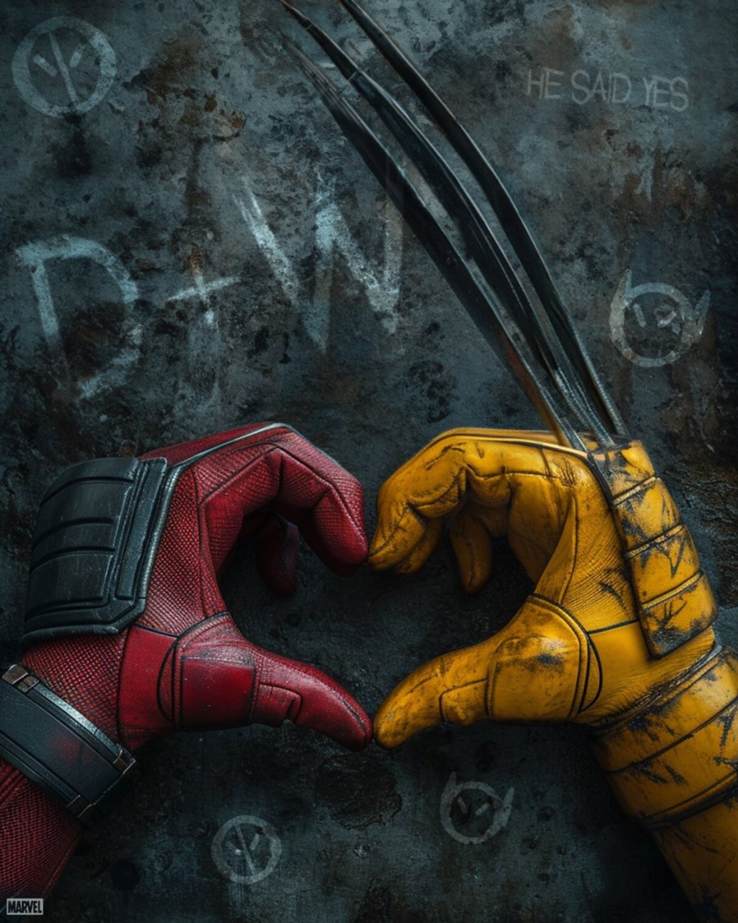 Marvel опубликовала постер в честь Дня Святого Валентина с Дэдпулом и Россомахой — фото 1