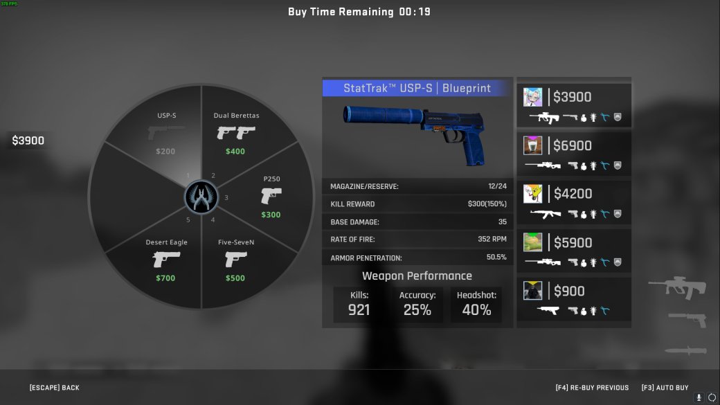 Игрок в CS:GO предложил разбавить меню покупки оружия статистикой — фото 2