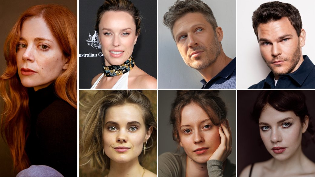 Clockwise Top L-R: Charlotte Hope, Jessica McNamee, Zach Gilford, Josh Helman, Ella Newton, Ella Oliphant, and Elizabeth CullenSteven Bywater/Getty/DaMarko GianCarlo/Brent Weber/Alex Vaughan/Kenn Wylchi/Courtesy