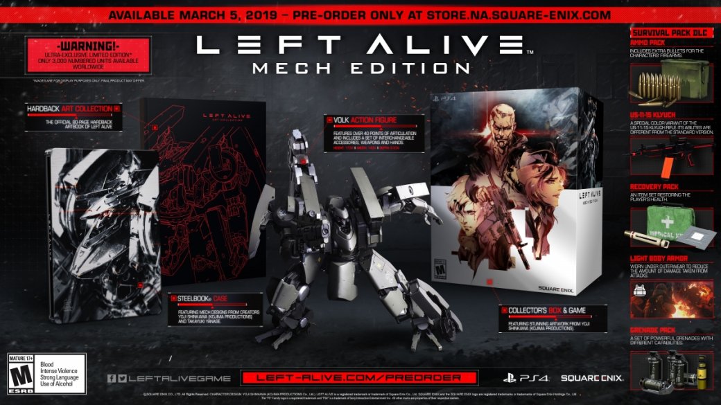 Галерея Square Enix раскрыла дату выхода Left Alive, показала трейлер игры и ее коллекционное издание - 2 фото
