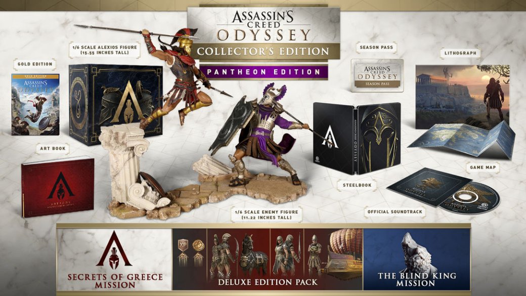 Галерея Что входит в состав коллекционных изданий Assassins Creed Odyssey - 1 фото