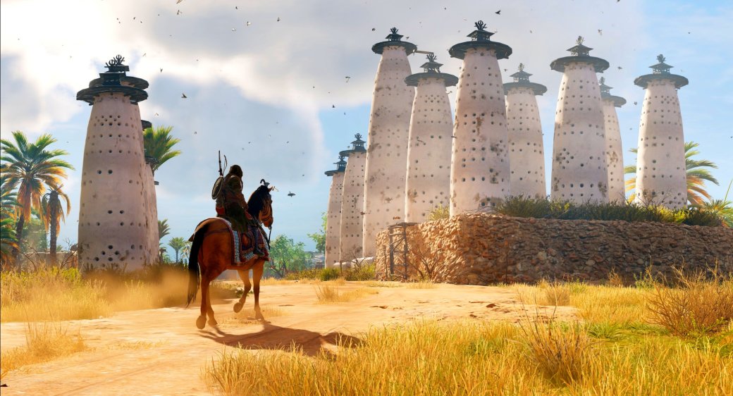 Насколько прекрасен в игре Египет я уже писал в первой части статьи. В Assassinʼs Creed: Origins огромный, красивый и насыщенный мир. На то, чтобы просто осмотреть всю карту у меня ушло часов пять — и это лучшие часы, проведенные в Origins.