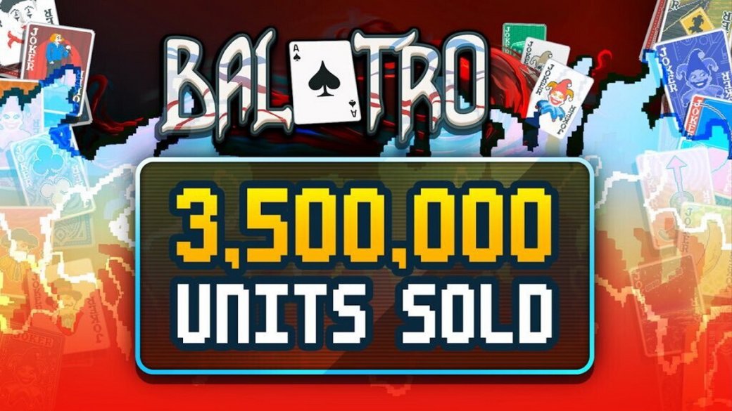 Продажи номинированной на The Game Awards 2024 инди-игры Balatro превысили 3,5 млн копий — фото 1