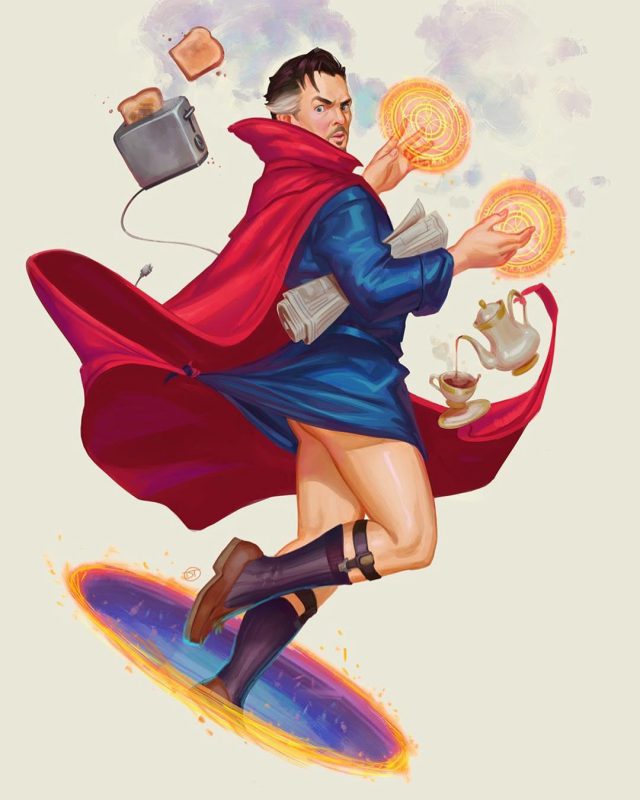 Стильные и нежные: это пинап-супергерои Marvel и DC — изображение 5