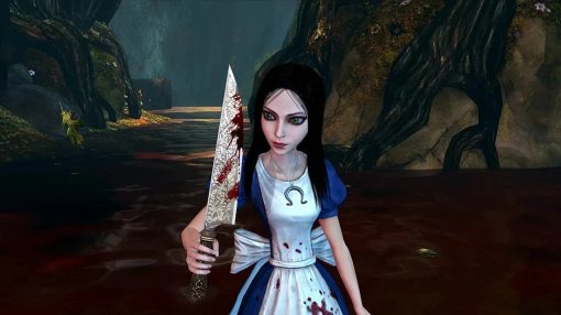 Модель представила мрачный косплей на Алису из игры Alice: Madness Returns