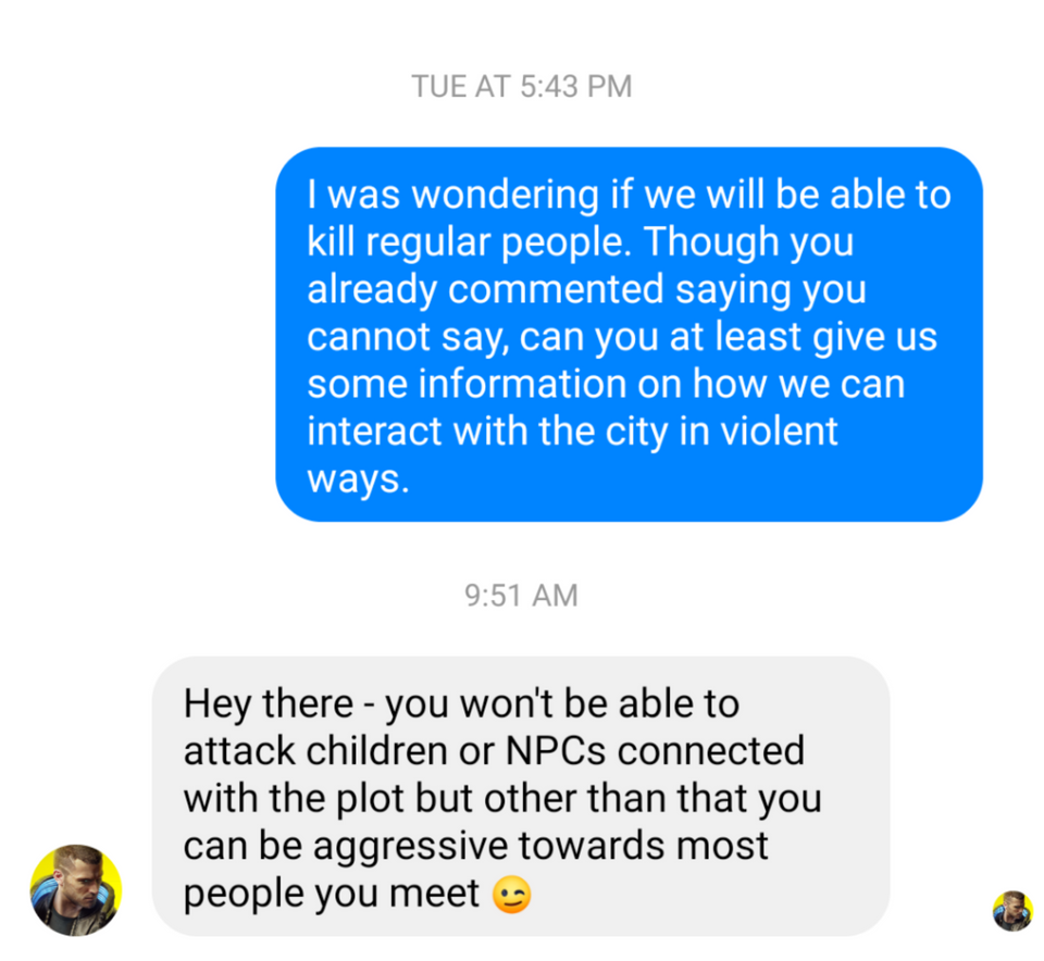 В Cyberpunk 2077 не получится убить сюжетных NPC. Детей трогать тоже нельзя — фото 2
