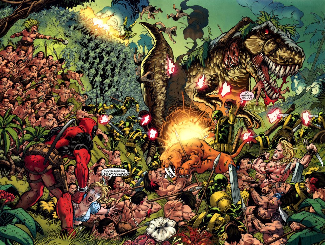 Галерея «Болтливый наемник» — чудной комикс о Дэдпуле с динозаврами, зомби, Гидрой и параллельными мирами - 1 фото