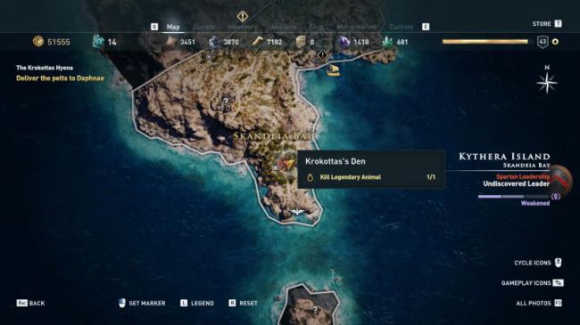 Гайд по Assassinʼs Creed: Odyssey. Где найти и как убить всех легендарных животных — фото 8