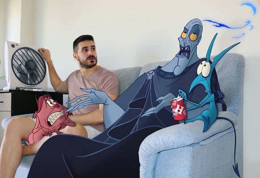 Находка: парень добавляет героев Disney на свои фото и создает новые сюжеты — изображение 9