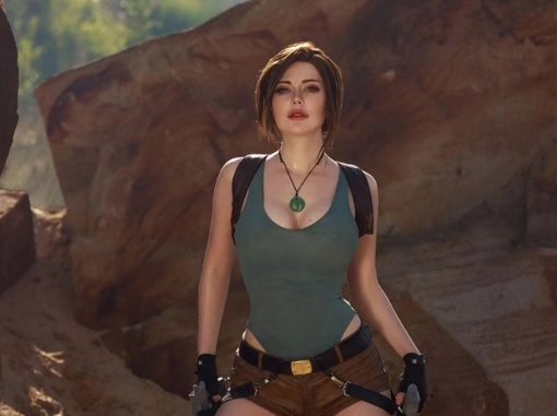 Модель показала жаркий косплей Лары Крофт из игр Tomb Raider