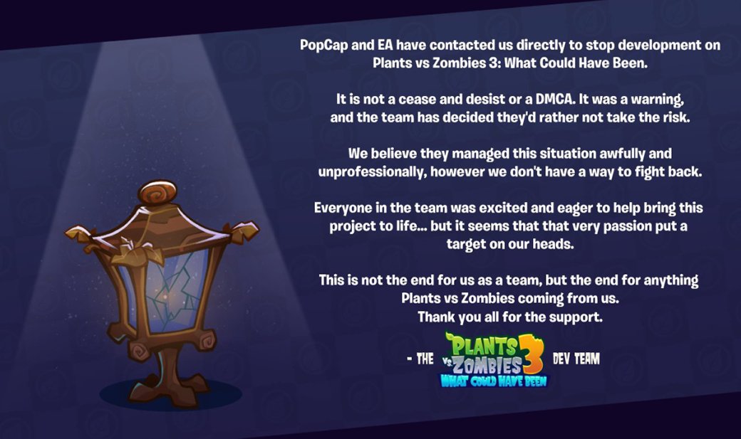 Авторы фанатской игры по Plants vs. Zombies 3 закрыли проект из-за жалобы EA — фото 1