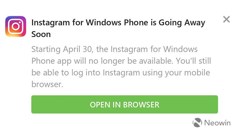 Instagram прекращает работу на смартфонах с Windows 10 Mobile — фото 2