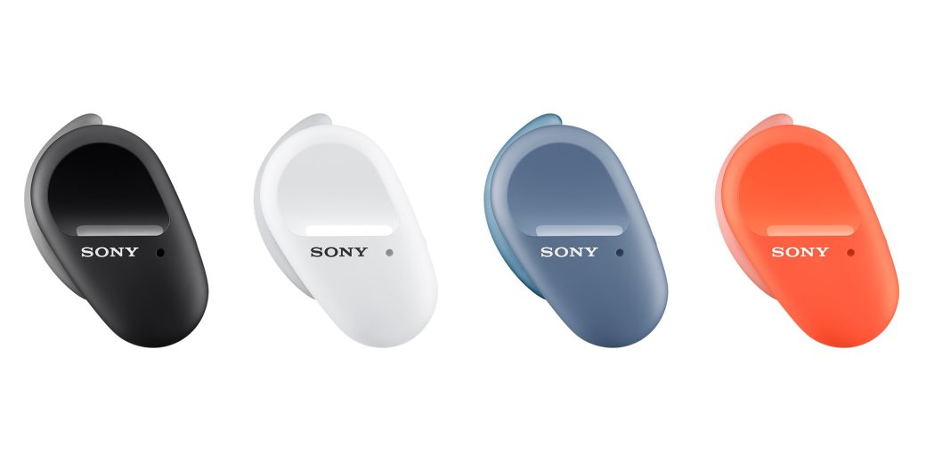 Представлены Sony WF-SP800N — долгоиграющие беспроводные наушники с влагозащитой и заушником — фото 1