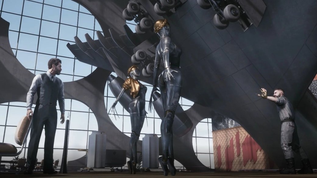 Близняшки и Сеченов из игры Atomic Heart