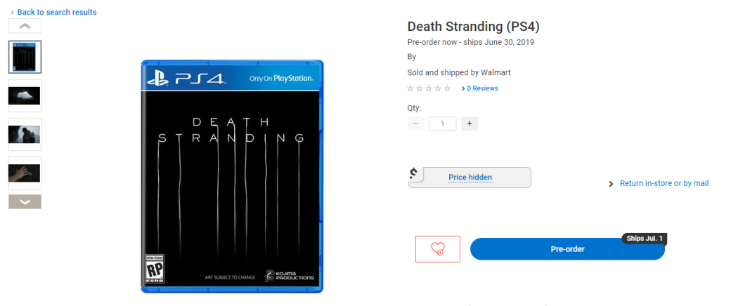 Магазин Walmart Canada сообщил, когда выйдет Death Stranding. Но никаких подтверждений пока нет — фото 2