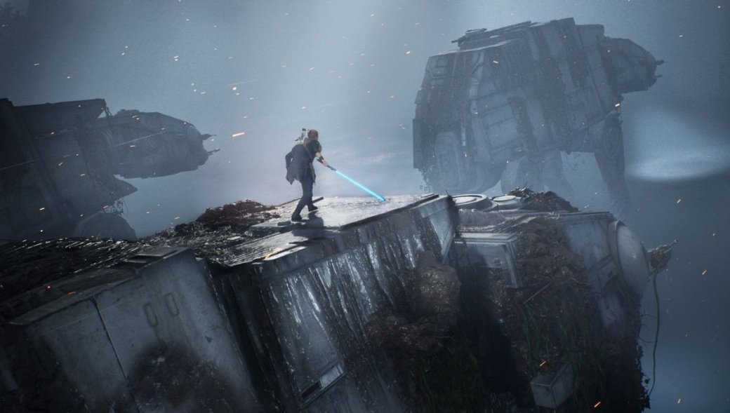 EA поделилась расширенным геймплеем Star Wars Jedi: Fallen Order. В нем герой угоняет шагоход — фото 1